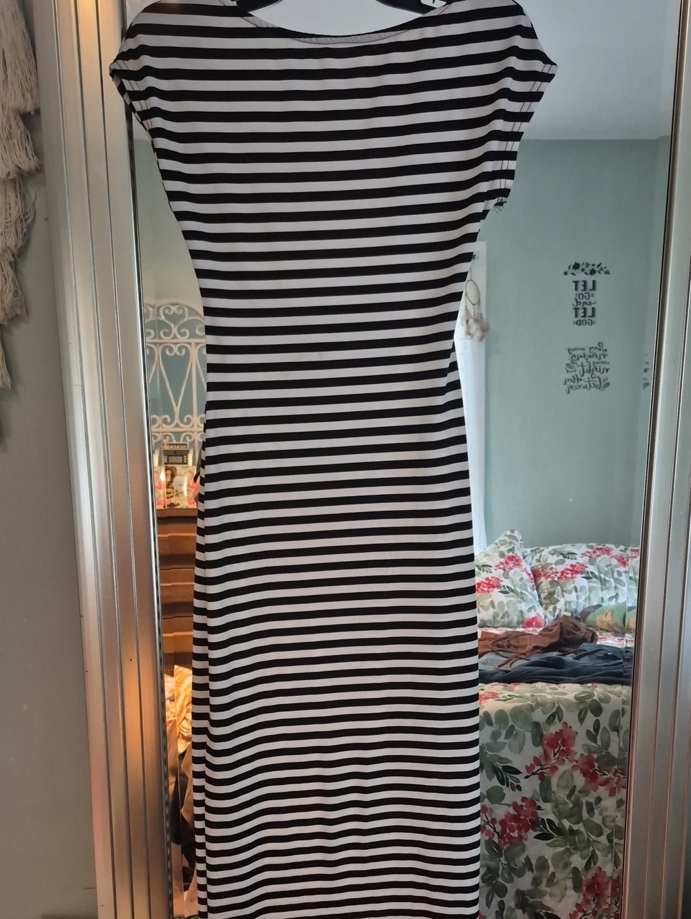Black & White Striped Maxi Dress - Classic Summer Style